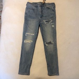 American Eagle hi-rise ripped jeggings